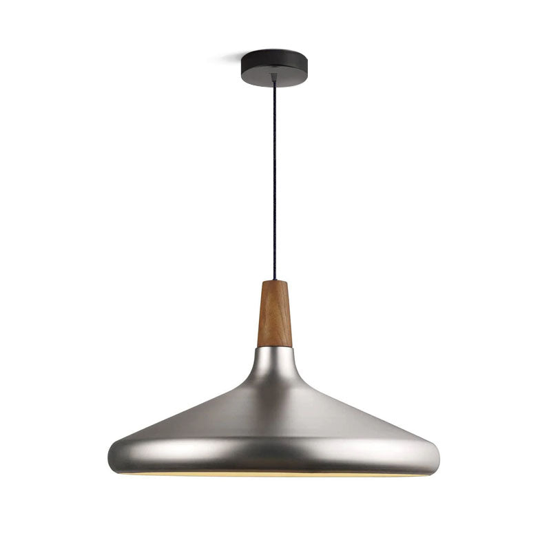 Hanging Drop Ceiling Fixture Wood Metal Shade Adjustable Cord 7-15 inch Diameter for Kitchen Island Dining Room E26 Socket Modern Farmhouse