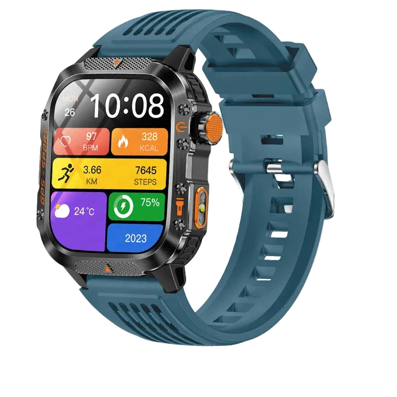 Rugged Smart Watch with Multi Satellite GPS and Sports Modes, Rugged GPS Smartwatch with Bluetooth Calling
