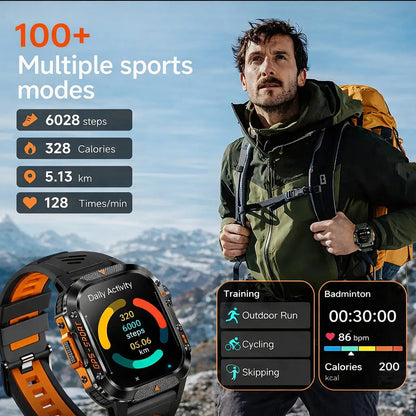 Rugged Smart Watch with Multi Satellite GPS and Sports Modes, Rugged GPS Smartwatch with Bluetooth Calling