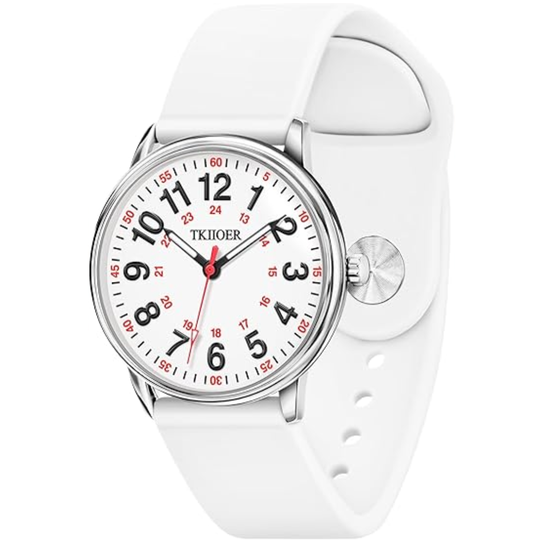Ortekor Nurses Watch with Luminous Dial & Second Hand | Waterproof Design for Accurate Timekeeping