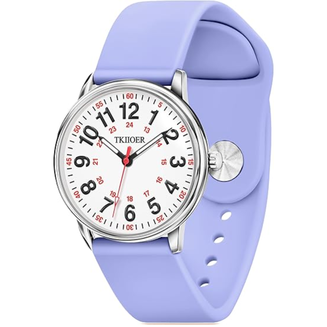 Ortekor Nurses Watch with Luminous Dial & Second Hand | Waterproof Design for Accurate Timekeeping