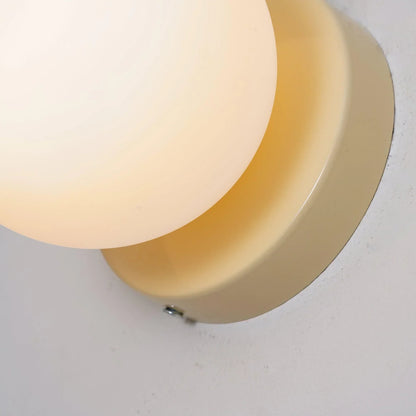 Compact Glass Sconce Light 3.9 in White Accent Fixture Bedside Hallway Nordic Minimalist G9 LED Downlight Indoor Mounted