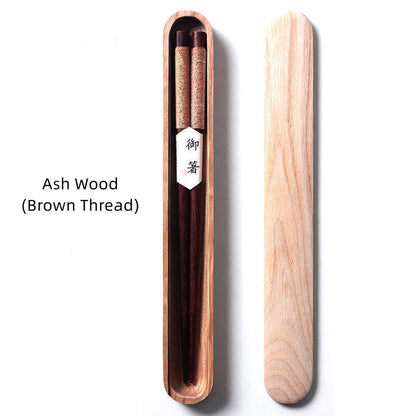 Premium Walnut Utensils for Asian Cuisine & Ramen Bowls – Artisan Wood Dining Tools with Presentation Case