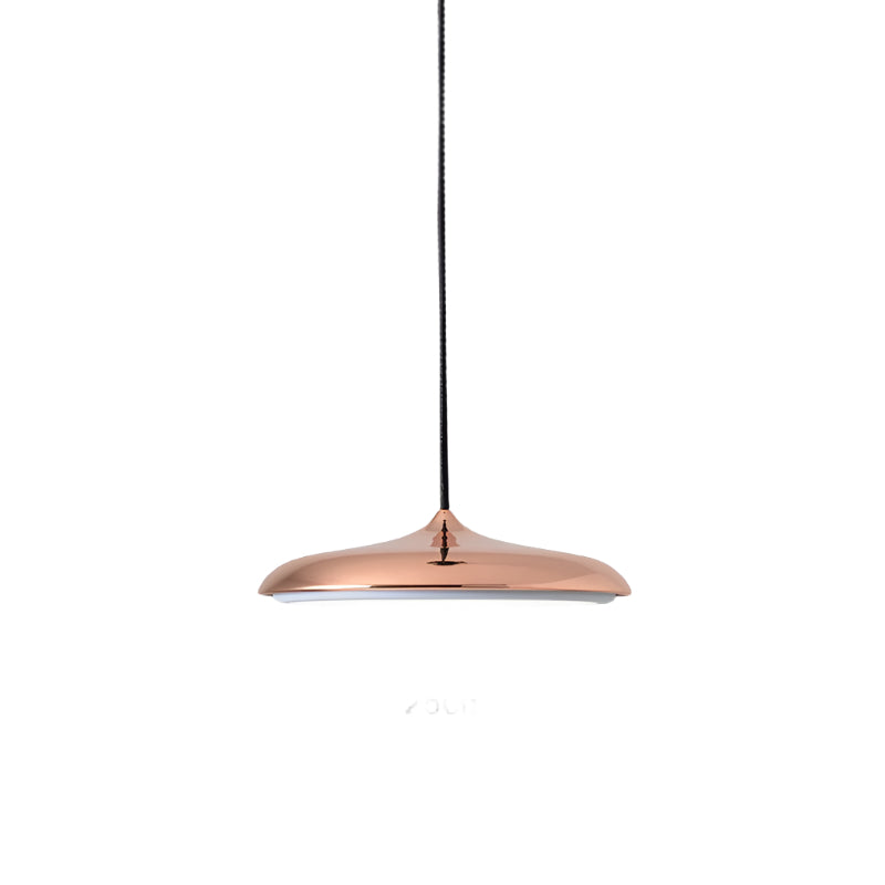 LED Disc Ceiling Fixture 10 in Rose Gold 4000K Adjustable Height for Kitchen Dining Room Bedroom Modern Floating Lamp Neutral White