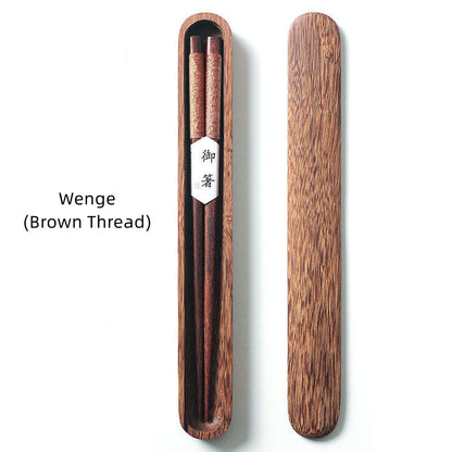 Premium Walnut Utensils for Asian Cuisine & Ramen Bowls – Artisan Wood Dining Tools with Presentation Case