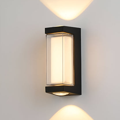 Outdoor Sconce Fixture 10.6 in Black Waterproof Bidirectional Beam for Exterior Walls Entrance Porch Garden Pathway Architectural Accent IP6