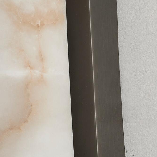 Vertical Stone & Metal Sconce with Soft LED Glow for Bedrooms, Hallways, and Living Rooms – Uplight Design to 31 Inches