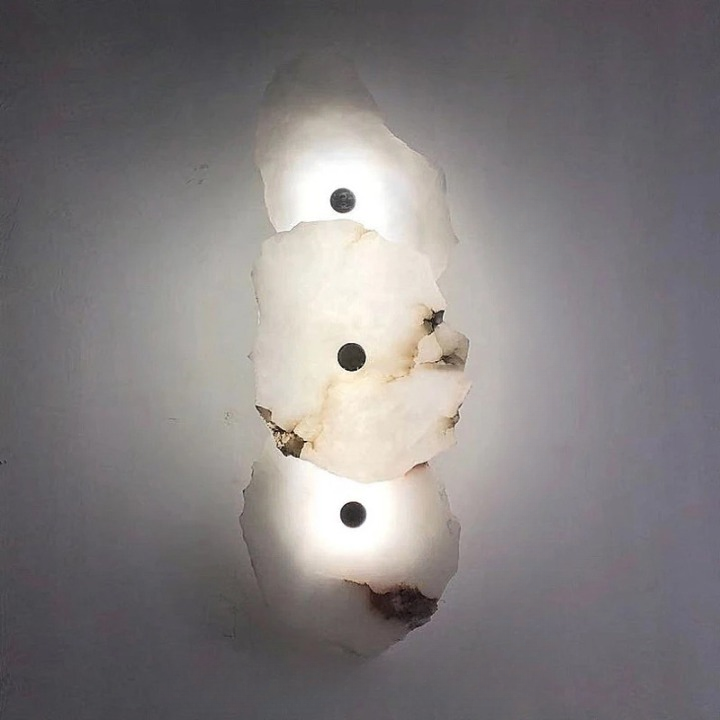 Stone Sconce Light LED Warm Glow for Stairs Entryway Vertical Mount Accent Fixture 5-Inch Contemporary Wall Lighting for Narrow Spaces