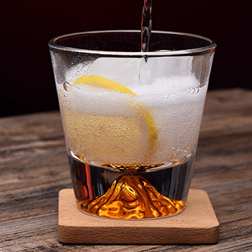 Cut Crystal Rocks Glass for Bourbon & Scotch – Japanese-Inspired Tumbler with Wood Gift Box for Home Bar & Entertaining