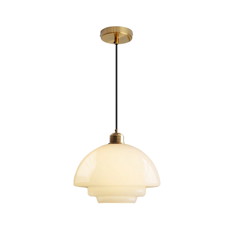 Globe Pendant Light Fixture 12" Frosted Glass Shade White Diffused Glow Modern Ceiling Mount Kitchen Island Dining Room Hallway Bedroom Ligh
