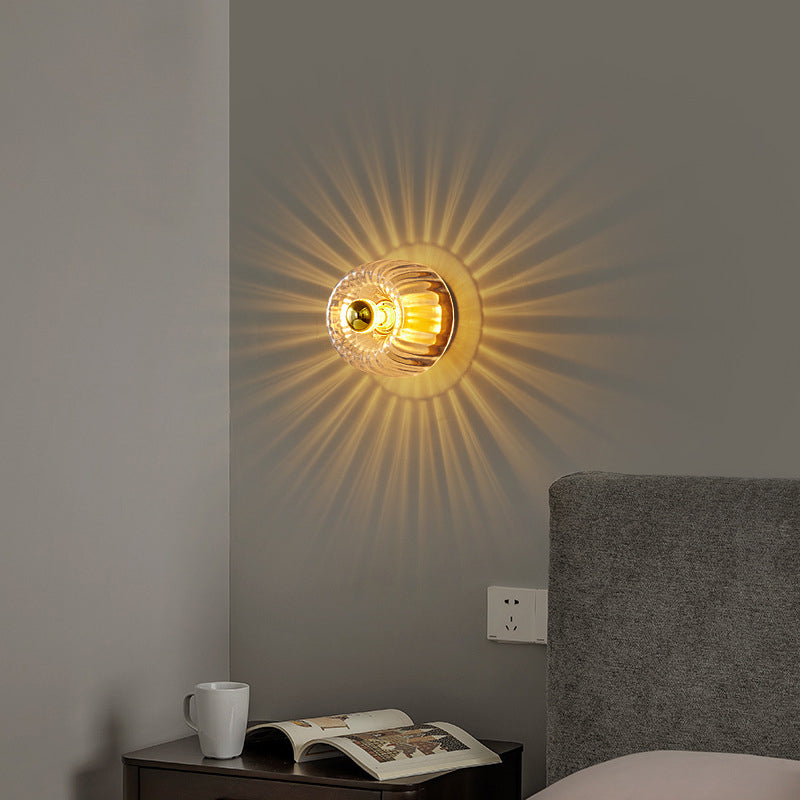 Hardwired Ceiling Light 6.3 Inch Gold Finish for Bedroom Living Room Hallway Bathroom Compact Wall Mount E14 E12 Base Compatible with LED In