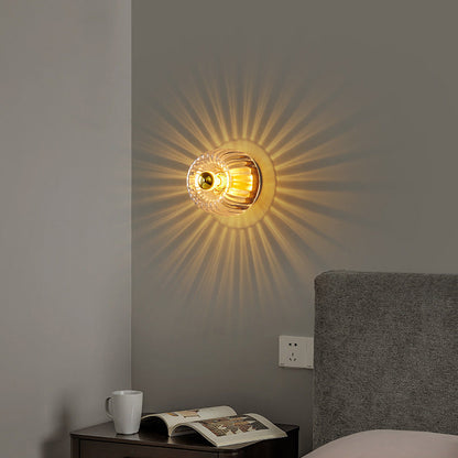Hardwired Ceiling Light 6.3 Inch Gold Finish for Bedroom Living Room Hallway Bathroom Compact Wall Mount E14 E12 Base Compatible with LED In