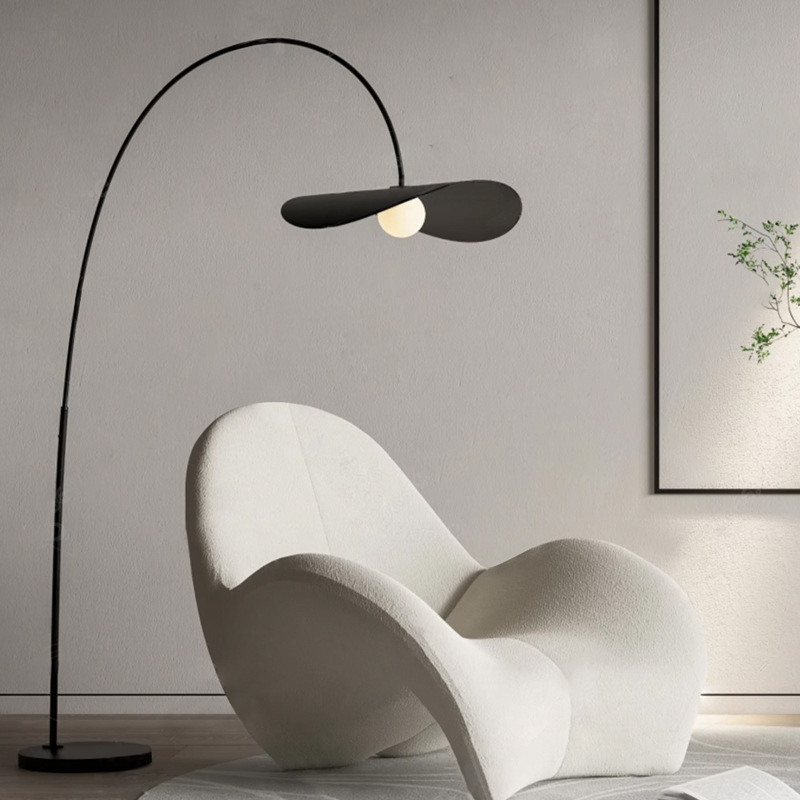 Curved Arc Standing Lamp with LED Height-Adjustable 71–79 Inch Iron Design for Reading Nook Bedroom Office Modern Minimalist Overhead Task L
