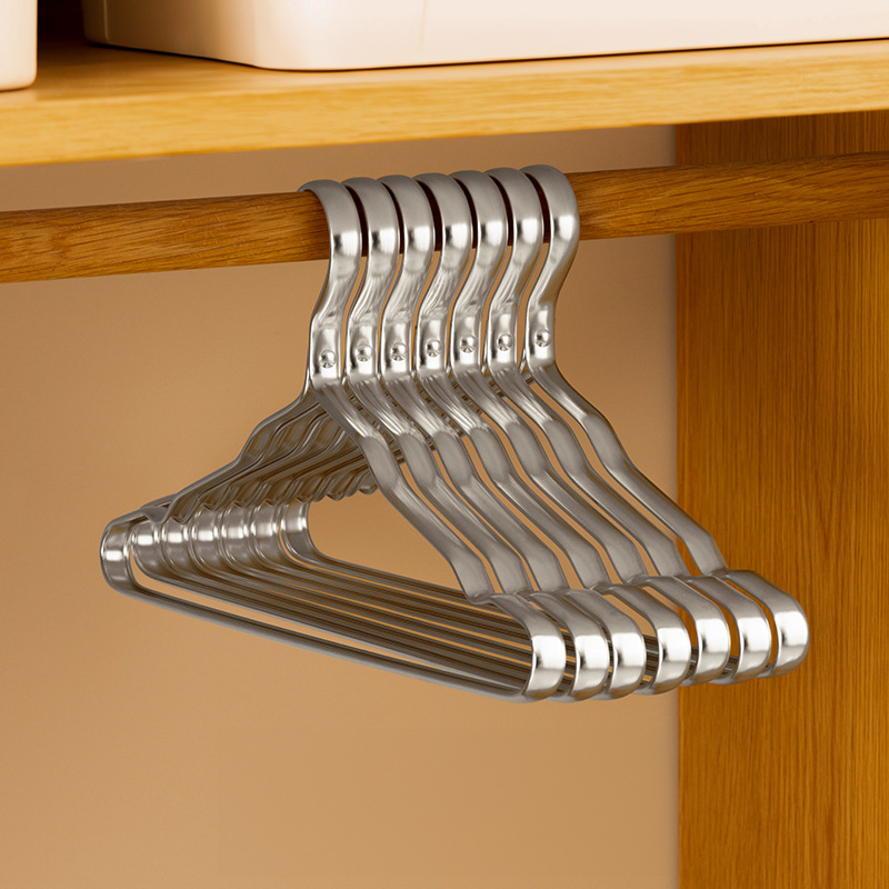 Metal Wardrobe Hangers with Contoured Hook Gold Silver Rose Gold Set Closet Organizer for Coats Shirts Dresses