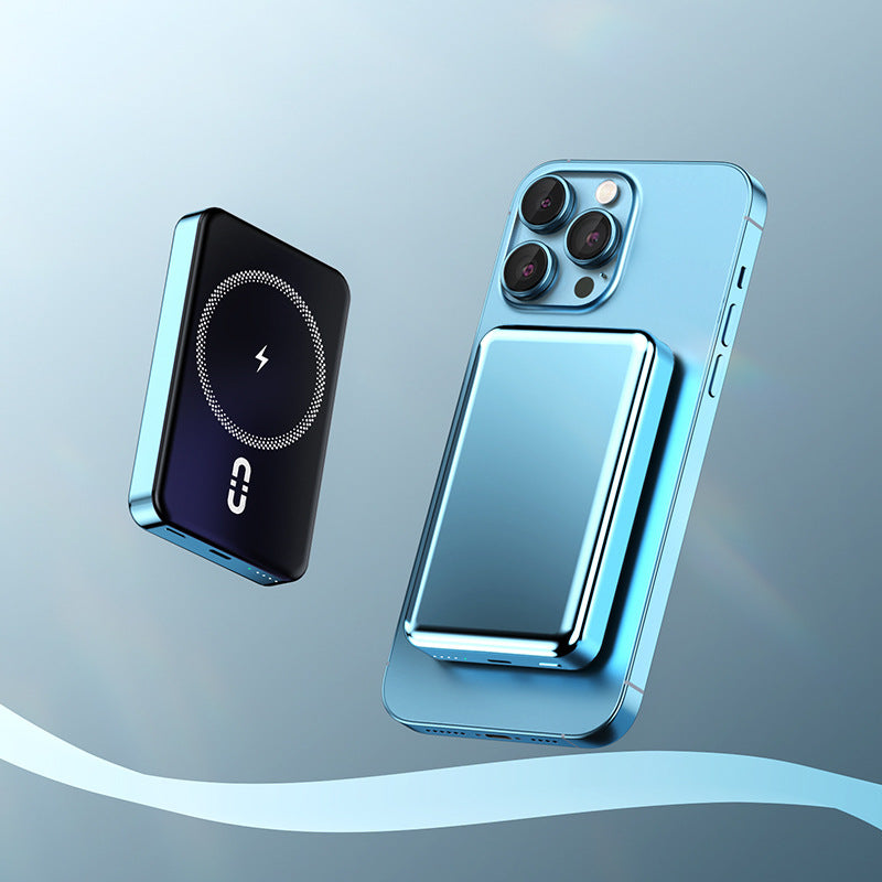Magnetic Power Bank | Portable Charger with Inductive Fast Charging | Compact Design for On-the-Go Convenience
