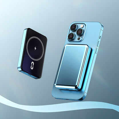 Magnetic Power Bank | Portable Charger with Inductive Fast Charging | Compact Design for On-the-Go Convenience