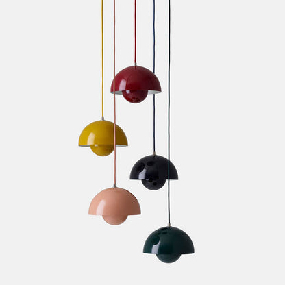 Dome Pendant Light Fixture Single Head Nordic Style Hanging Lamp Adjustable Cable Modern Ceiling Light for Kitchen Island Dining Room