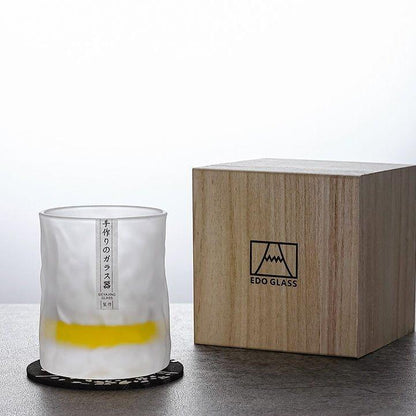 Hand-Cut Crystal Whiskey Glass with Geometric Faceted Design for Spirits & Bourbon