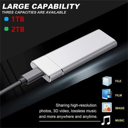 High-Speed Portable External SSD Drive with Aluminum Housing for Mac & PC | Data Backup Storage for Photos, Videos & Creative Projects