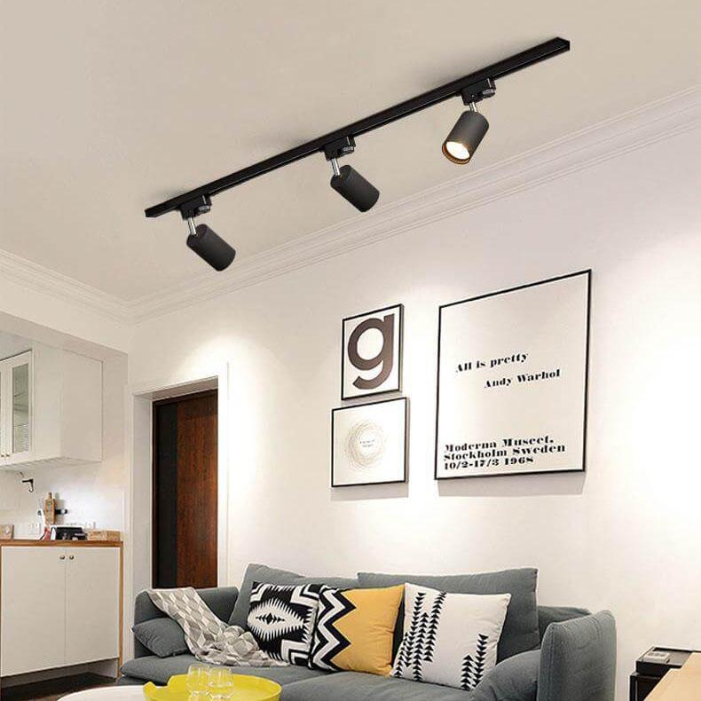 Adjustable LED Ceiling Spotlight Bar — 3, 4, or 5 Heads with Rotatable Track Mount for Kitchen, Living Room & Bedroom