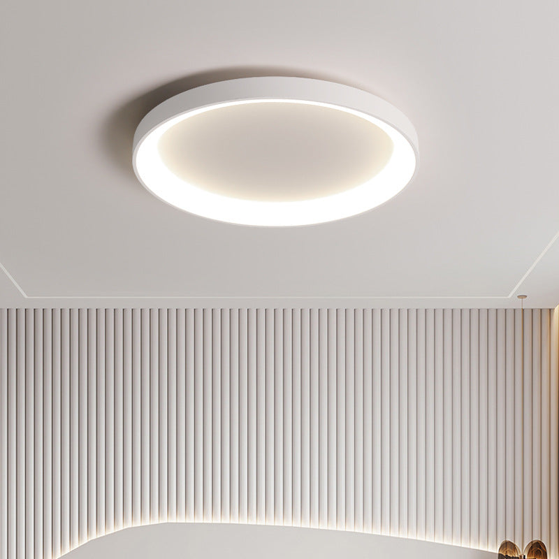 Multi-Ring LED Flush Mount Fixture 43 × 24 Inch Black Metal & Acrylic Contemporary Overhead Lighting for Dining Room Office Open Floor Plan