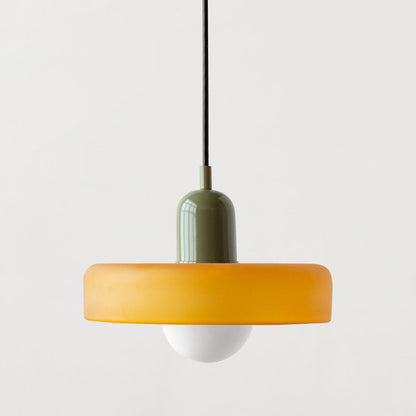 Colored Glass Drop Fixture G9 Socket 15W Mid-Century Style Overhead Illumination for Counter Island Breakfast Nook Eating Area Vibrant Tinte