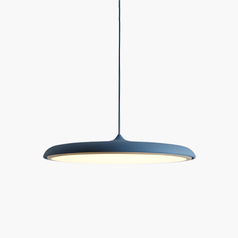 Slimline LED Disc Ceiling Light 10 in Black Metal Acrylic for Kitchen Island Dining Table Contemporary Scandinavian Minimalist Suspended Fix