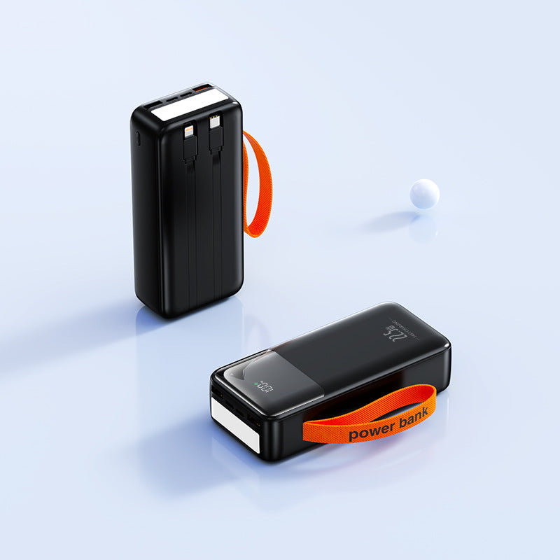 Portable Charger Power Bank with Fast Charging & Integrated Cables | Compact Design for On-the-Go Convenience