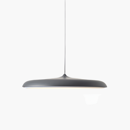 Slimline LED Disc Ceiling Light 10 in Black Metal Acrylic for Kitchen Island Dining Table Contemporary Scandinavian Minimalist Suspended Fix