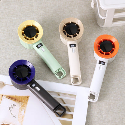 Compact Handheld Fan with Digital Controls and Comfortable Grip – Ideal for Travel, Home, and Office Use