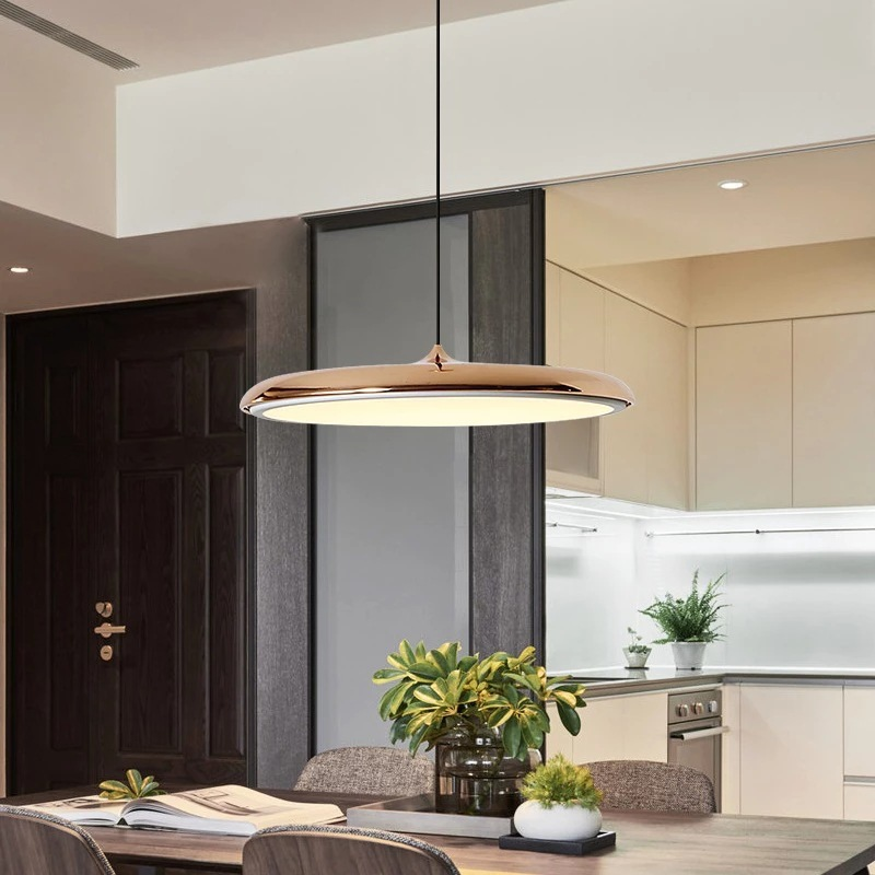 Modern Scandinavian LED Hanging Light Fixture for Dining Room & Living Space