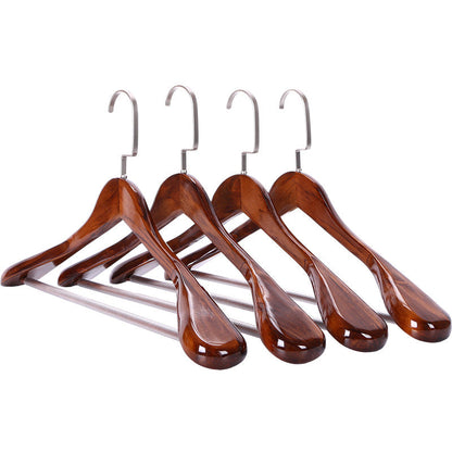 Ortekor Elegant Collection | Wooden Clothes Hangers with Curved Design | Premium Wood for Garment Shape Preservation