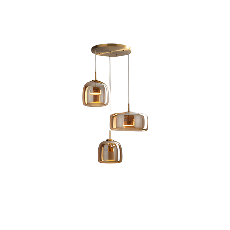 Glass Hanging Ceiling Fixture with Adjustable Cord for Dining Tables & Kitchen Islands | Color-Tunable LED Modern Farmhouse Style