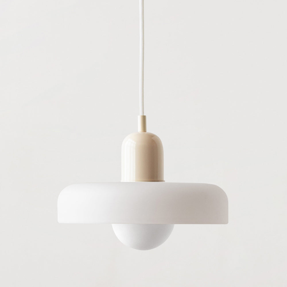 Colored Glass Pendant Light with Adjustable Cord for Dining Room & Living Room – Mid-Century Modern Geometric Hanging Fixture