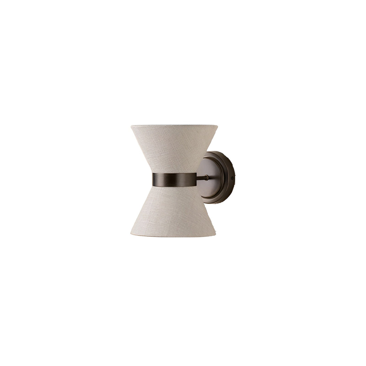 Fabric Shade Sconce Light 9.4 Inch Round for Bedrooms Hallways Entryways Modern Ambient G9 Socket Wall-Mount Fixture