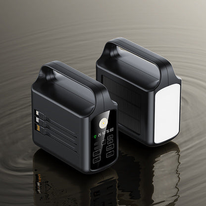 EcoCharge | Portable Solar Power Bank with High Capacity & Multi-Device Charging | Durable Design for Outdoor Adventures