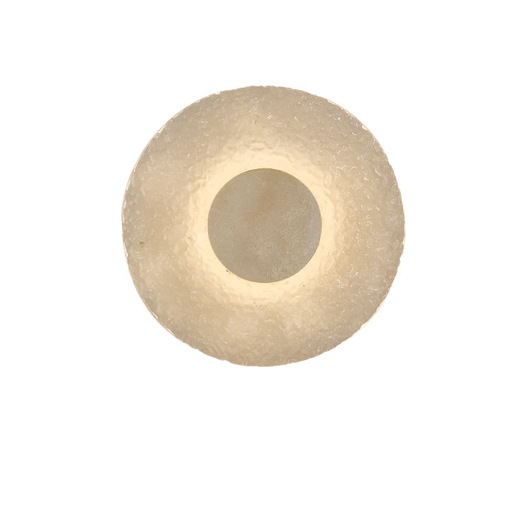 Circular Stone-Effect LED Sconce 12-Inch Diameter Flush-Mount Fixture for Hallways Bedrooms Living Rooms Modern Minimalist Design with Adjus