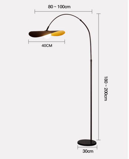 Curved Arc Standing Lamp with LED Height-Adjustable 71–79 Inch Iron Design for Reading Nook Bedroom Office Modern Minimalist Overhead Task L