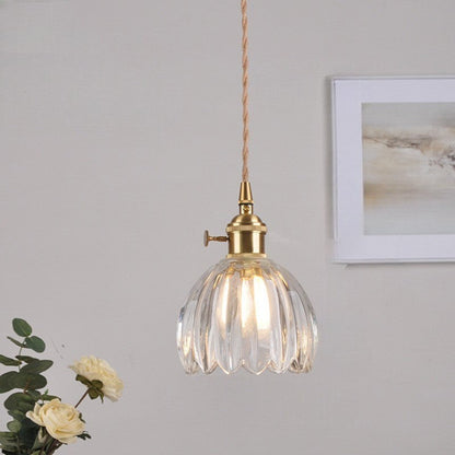 Textured Glass Globe Drop Light for Kitchen Island & Dining Areas – E27 Socket 4.7 in Shade Adjustable Cord Minimalist Home Fixture