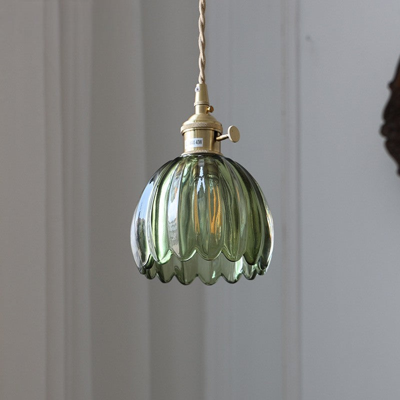 Textured Glass Globe Drop Light for Kitchen Island & Dining Areas – E27 Socket 4.7 in Shade Adjustable Cord Minimalist Home Fixture