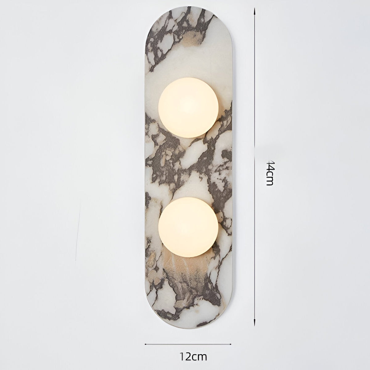Sculptural Stone & Glass Sconce Light with Warm LED Glow for Hallway Living Room Bedroom Entryway Interior Accent Lighting Modern Minimalist