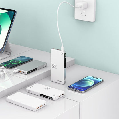 Portable Charger | 10000 mAh Power Bank with Fast Charging & LCD Display | Dual USB Ports for On-the-Go Charging