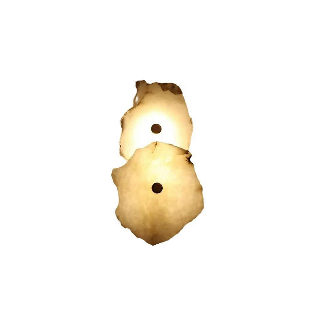 Stone Sconce Light LED Warm Glow for Stairs Entryway Vertical Mount Accent Fixture 5-Inch Contemporary Wall Lighting for Narrow Spaces
