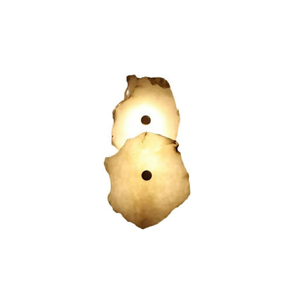 Stone Sconce Light LED Warm Glow for Stairs Entryway Vertical Mount Accent Fixture 5-Inch Contemporary Wall Lighting for Narrow Spaces