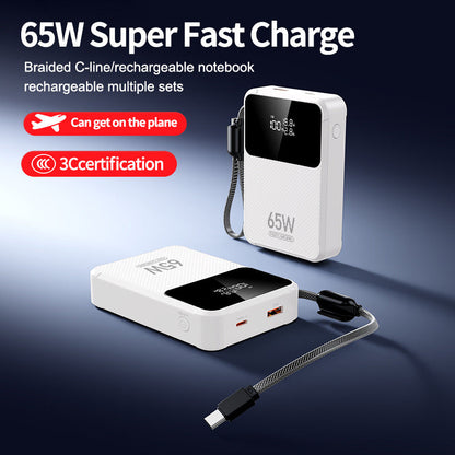 Power Bank | 65W Portable Charger with Intelligent Fast Charging & Digital Display | Multi-Device Support for On-the-Go Power