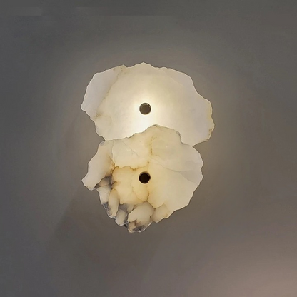 Stone Sconce Light LED Warm Glow for Stairs Entryway Vertical Mount Accent Fixture 5-Inch Contemporary Wall Lighting for Narrow Spaces