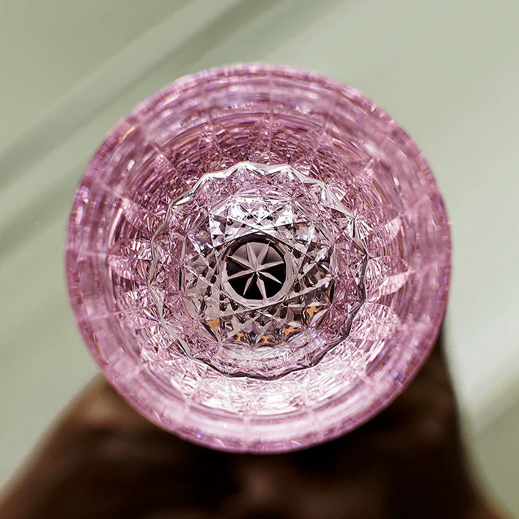 Hand-Cut Crystal Whisky Tumbler with Diamond Facets in Presentation Box for Bourbon, Scotch & Cocktails