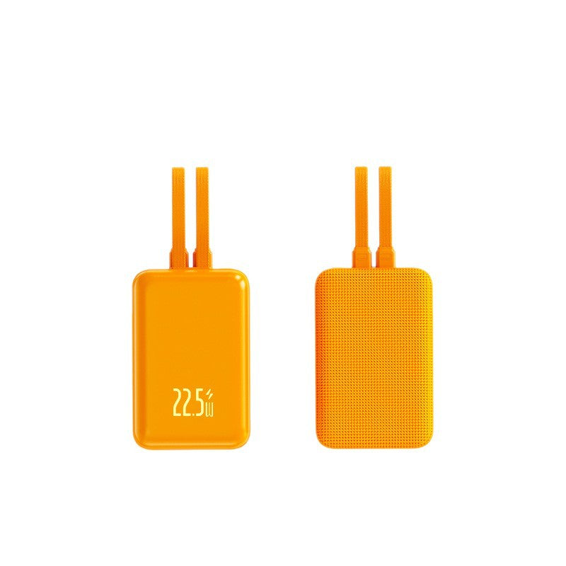Power Bank | Portable Fast Charging Device with Integrated Cables | Compact Design for On-the-Go Charging