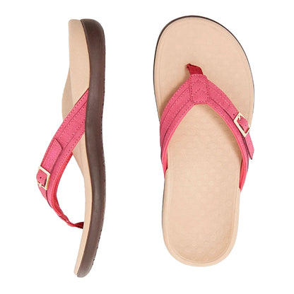 Orthopedic Arch Support Sandals for Women – Cushioned Footbed Slip-On Comfort Slides for Plantar Fasciitis & Flat Feet Relief