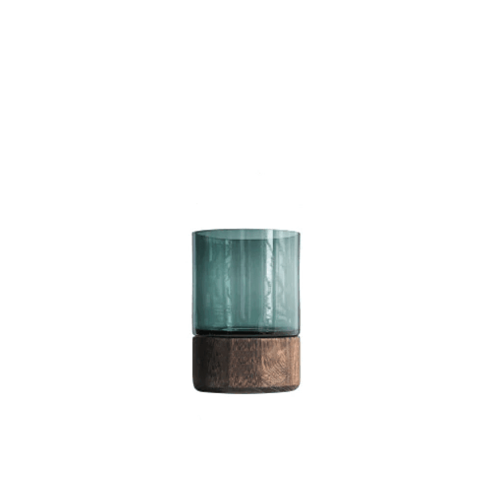 Tranquility Wooden Base Glass Vases